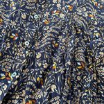 Maeve  Blue Whimsy Fairy Tie Neck Anthropologie Small Shirt Blouse Floral Photo 5