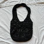 ZARA black beaded bag Vintage y2k Sequin crochet knit hobo bag shoulder bag Photo 0