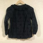 J.Crew NEW NWT  Button-front eyelet peasant top in black Photo 4