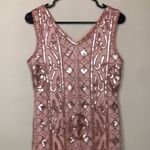 Pretty Guide NWT  Women’s 1920’s Inspired Sequin Metallic Rose Gold Sheath Dress Photo 1
