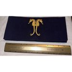 Queen BEA Studio Coastal Gold Seahorse On Blue Clutch Photo 4