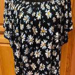 American Rag American Rag Daisy Print Off-the-Shoulder Smocked Peasant Rayon Blouse Size 1X Photo 0