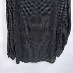 Saks 5th Avenue Vintage Saks Fifth Avenue Polka Dot Button Up Shirt Womens Medium Black White Photo 9