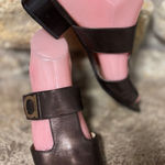 Salvatore Ferragamo  Vintage Bronze T-Strap Buckle Square Heel Flats Sandals 8 Photo 0