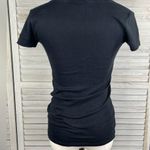 Anthropologie (Saturday Sunday) 100% Cotton Distressed V Neck Tee Black-XS Photo 1