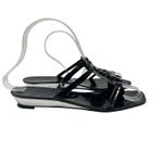 Robert Clergerie Vintage Sandals Slide Embellished Black Silver Size 6.5 Photo 6