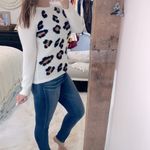 Ella Moss  leopard print sweater angora & wool blend size small Photo 2