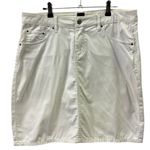 Jag jeans Jag White Cotton Stretch Denim 5 Pocket Casual Jean Mini Midi Skirt Womens 8 Photo 6