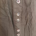 Preswick & Moore  Rayon Size Large L Dark Green Flowy Button Blouse Whimsy Goth Photo 7