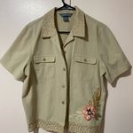 Koret Beige business top for women Floral Embroidery Tan Size 12 Photo 0