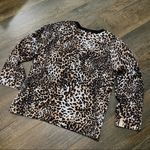 Alex Marie Leopard Animal Print Cardigan Button Up Photo 3