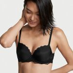 Victoria's Secret ✨VS Dream Angels Lightly-lined Smooth Demi Black Sz 34DD Bra✨ Photo 0