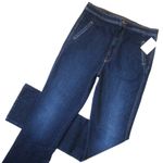 NWT Mother High Waisted Smokin' Double Welt Heel in Off Limits Stretch Jeans 33 Blue Photo 1