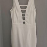 Tiger Mist White Bodycon Dress With Cutouts Photo 0