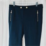 Anne Klein Dark Blue Trousers with Metallic Details Photo 5