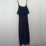 Trixxi  Women  Small Blue‎ with braided belt long tank top dress lace Photo 4