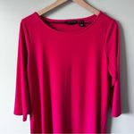 Susan Graver  Everyday Women's Dress Tunic Deep Pink Liquid Knit 3/4 Sleeve M Photo 1