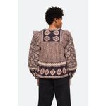 💕SEA NEW YORK💕 Margo Quilted Top ~ 100% Cotton Purple Border Print Large NWOT Photo 1