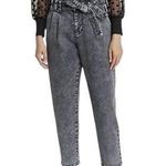 Who What Wear Womens Jeans Size 12 High-rise Paperbag Pants Distressed Black Photo 0