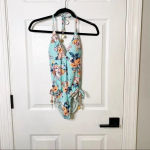 Seafolly Reversible Vintage Wildflower V-Neck Maillot One Piece Swimsuit Size 4 Photo 1