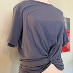 Lululemon Crescent Knot Front purple Blue Training Running Yoga T-Shirt Size 6 Photo 2