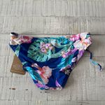 Hobie Floral Side Tie Bikini Bottom NWT size XS Blue Tropical Hipster Swimsuit Photo 12