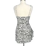 superdown Revolve Kina Leopard Print Ruched Mini Dress Gray White Size Medium Photo 7
