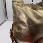 Dooney & Bourke Dooney Bourke Gold Metallic Leather Hobo Shoulder Bag Purse Photo 5