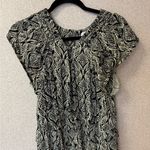 Anthropologie Women Size 8 Zadie black & white Satin jumpsuit Ruffle Sleeves Photo 2