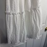 White Backless Ruffle Tiered Mini Dress Size L Photo 6