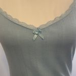 HYFVE Sky Blue Lace Trim Tank Top Photo 1