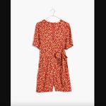 Madewell  Rust Red Wrap-Front Romper in Daisy Field 0 Photo 3