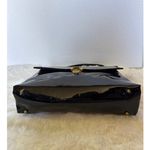 American Vintage American VTG 50's Lewis top handle envelope patent glossy black gold clasp bag Photo 8
