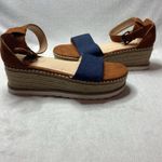 C comfort est 1946 brown and denim wedged sandals size 9 Photo 6