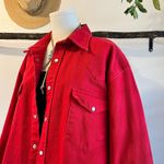 Vintage 90s Red 100% Cotton Pearl Snap Western Long Sleeve Shirt Size XL Unisex Photo 5