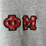 Vintage Y2K Omega Mu T Shirt Gray Small S Patch Tee 50/50 Top Short Sleeve Solid Photo 4