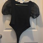 Pink Lily Pink Lilly Square Neck Black Bodysuit Photo 0