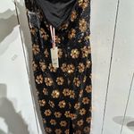 Alex Marie NWT Elegant Black and Gold SEQIUM FLOWER DRESS Photo 4