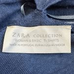 ZARA  Collection 100% Linen Navy Blue Open Front Cardigan, Sz Medium Photo 9