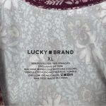 Lucky Brand Pink Floral Burgundy Lace Bralette Cropped Tank Top Scoop Neck XL Photo 3