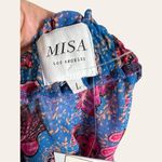 Misa  Blue Pink Floral Print Tiered Floral Print Mini Skirt Size Large Photo 6