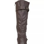 Journee Collection Biker Women's Harley Boot - Brown - size 9 Photo 4