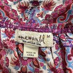 One World  Boho Pleated Tassel Tie‎ Peasant Top Photo 5