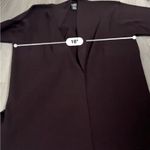 Eileen Fisher 100% Wool Dark Brown Ribbed Long Sleeve Open Cardigan Size L Photo 5