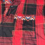 ZARA  beaded flannel women's plaid button-up shirt Photo 5