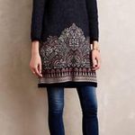 Anthropologie Moth Imperial Garden Cowl Neck Tunic/Dress Sweater L Photo 0