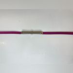 White House | Black Market Silver Bow Pink Suede Belt Size M Genuine Leather Photo 2