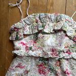 INDIKAH Chic White and Pink Corset Mini Ruffle Dress Medium NWT Photo 2