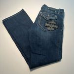 Harley Davidson JEWELED LEATHER LOGO JEANS SIZE 6 PETITE Photo 0