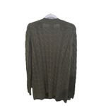 St Johns Bay Cardigan Womens Open Knit Sweater Front Pockets Cotton Green L Size L Photo 2